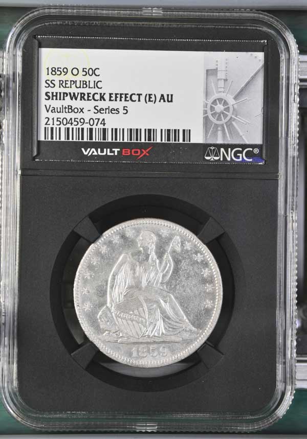 1859-O SS Republic Seated Liberty Half Dollar NGC Shipwreck Effect (E) - Series 5
