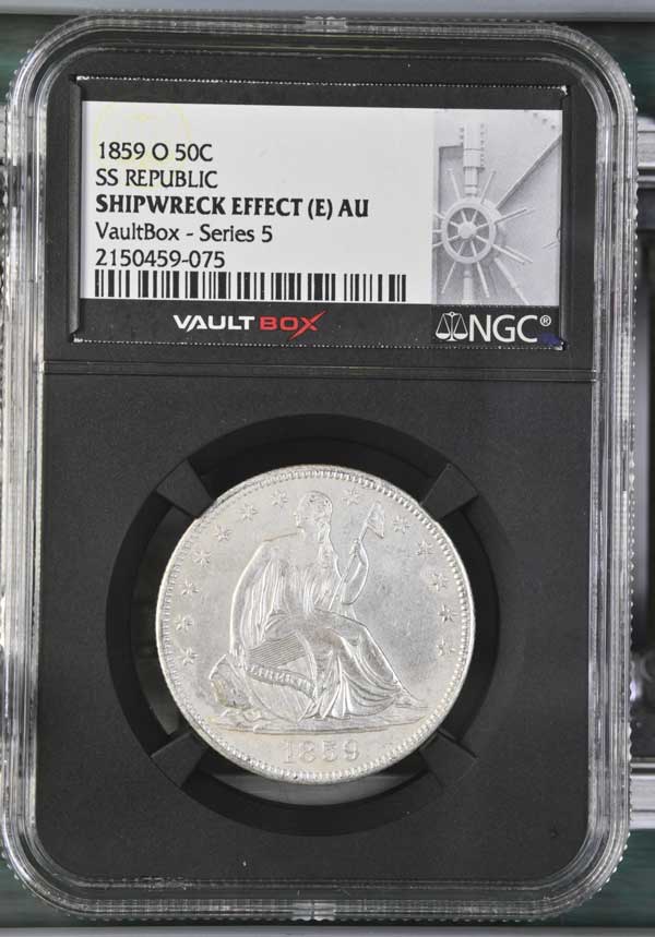 1859-O SS Republic Seated Liberty Half Dollar NGC Shipwreck Effect (E) - Series 5