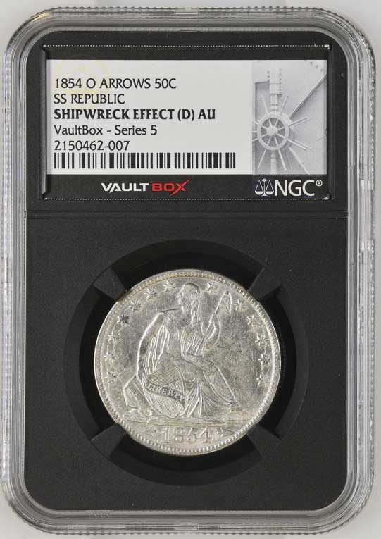 1854-O SS Republic Seated Liberty Half Dollar NGC Shipwreck Effect (D) - Series 5