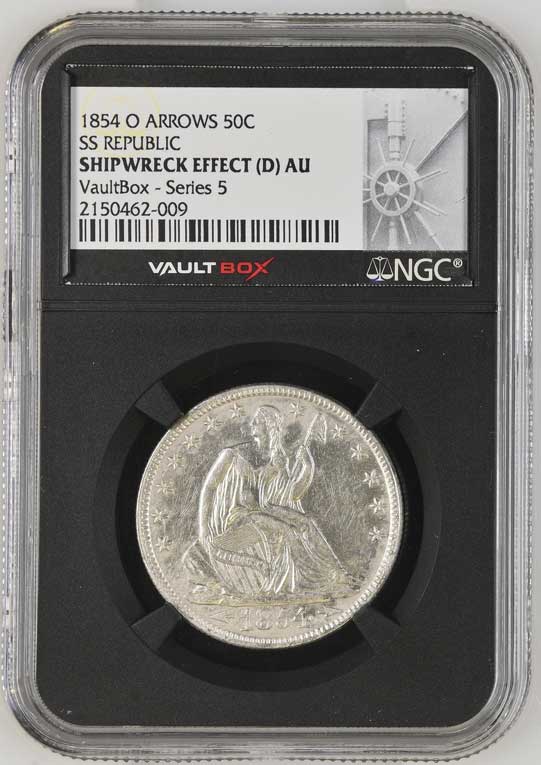1854-O SS Republic Seated Liberty Half Dollar NGC Shipwreck Effect (D) - Series 5