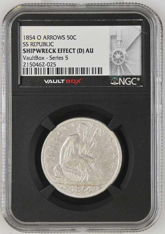 1854-O SS Republic Seated Liberty Half Dollar NGC Shipwreck Effect (D) - Series 5