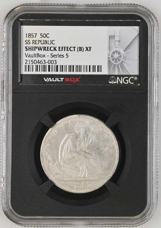 1857 SS Republic Seated Liberty Half Dollar NGC Shipwreck Effect (B) - Series 5