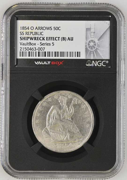 1854-O SS Republic Seated Liberty Half Dollar NGC Shipwreck Effect (B) - Series 5