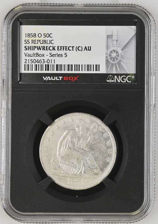 1858-O SS Republic Seated Liberty Half Dollar NGC Shipwreck Effect (C) - Series 5