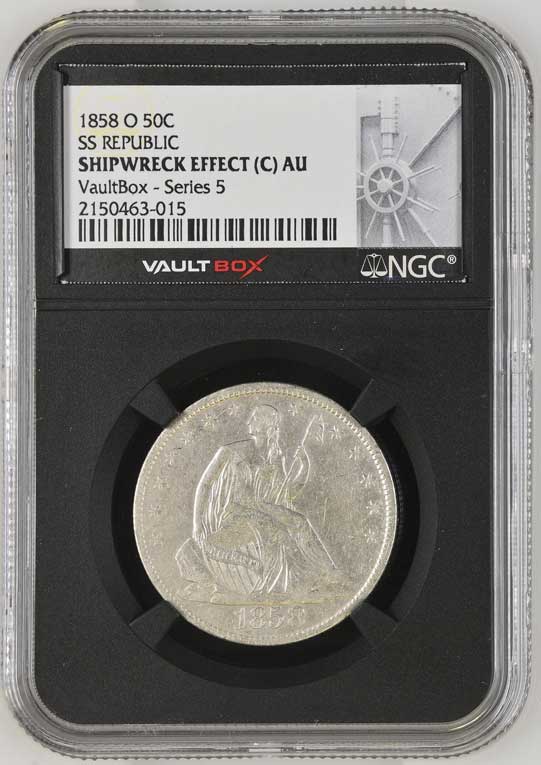 1858-O SS Republic Seated Liberty Half Dollar NGC Shipwreck Effect (C) - Series 5