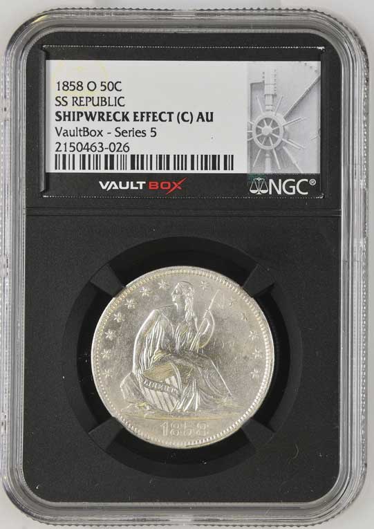 1858-O SS Republic Seated Liberty Half Dollar NGC Shipwreck Effect (C) - Series 5