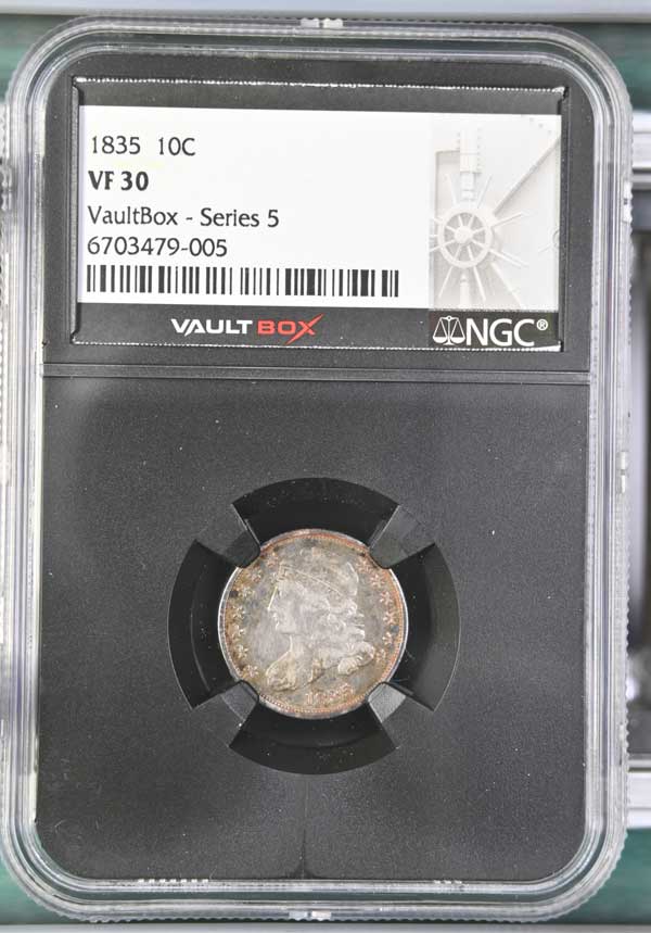 1835 Capped Bust Dime NGC VF30 - Series 5