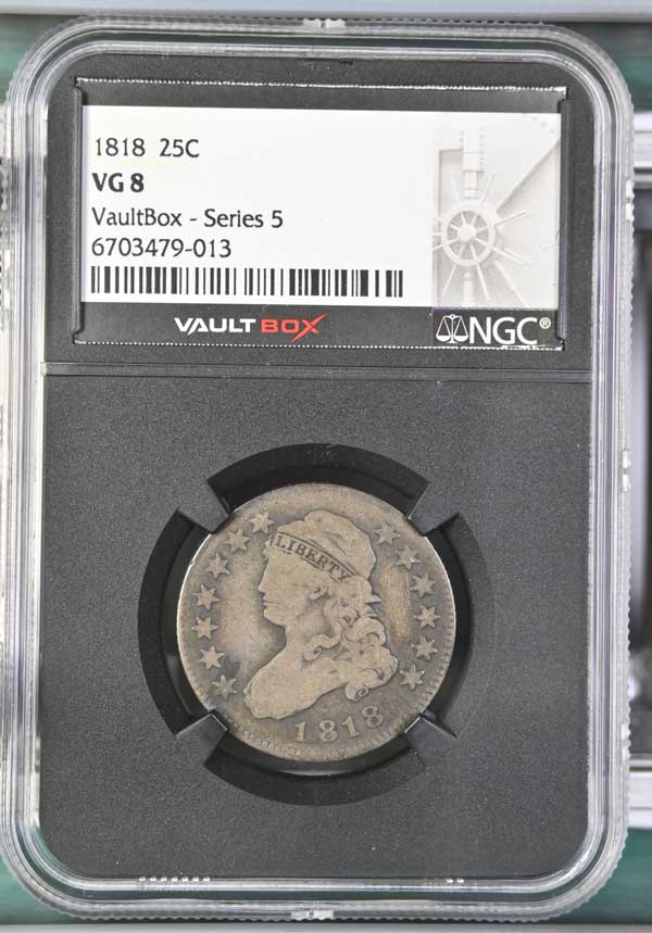 1818 Capped Bust Quarter NGC VG8 - Series 5