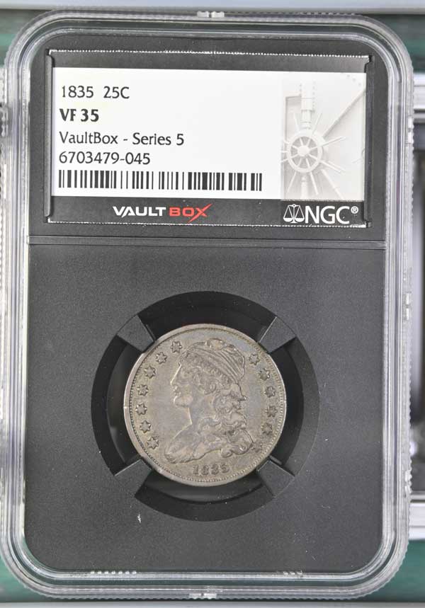 1835 Capped Bust Quarter NGC VF35 - Series 5