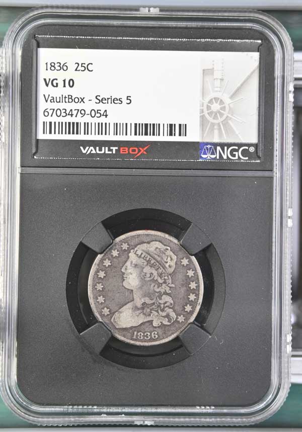 1836 Capped Bust Quarter NGC VG10 - Series 5