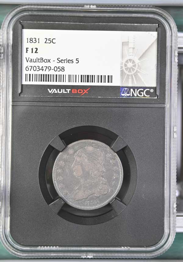 1831 Capped Bust Quarter NGC F12 - Series 5