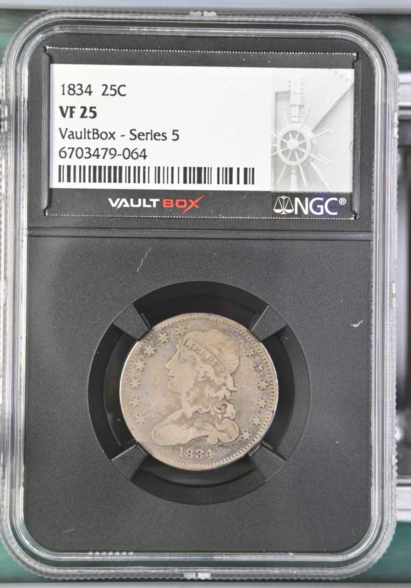 1834 Capped Bust Quarter NGC VF25 - Series 5