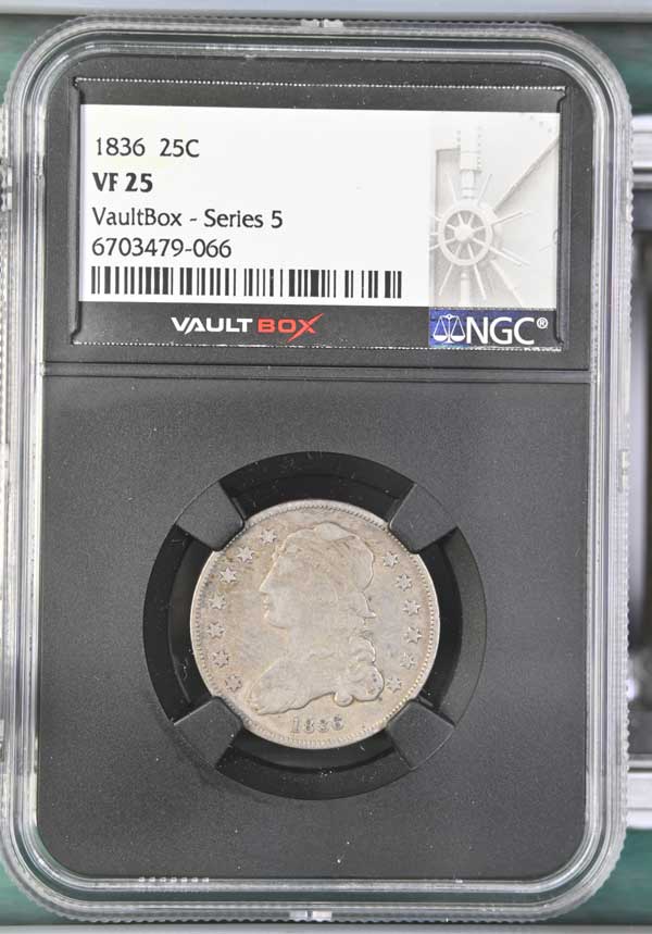 1836 Capped Bust Quarter NGC VF25 - Series 5