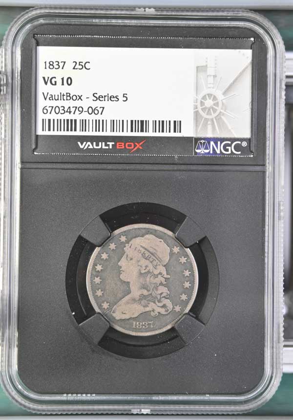1837 Capped Bust Quarter NGC VG10 - Series 5