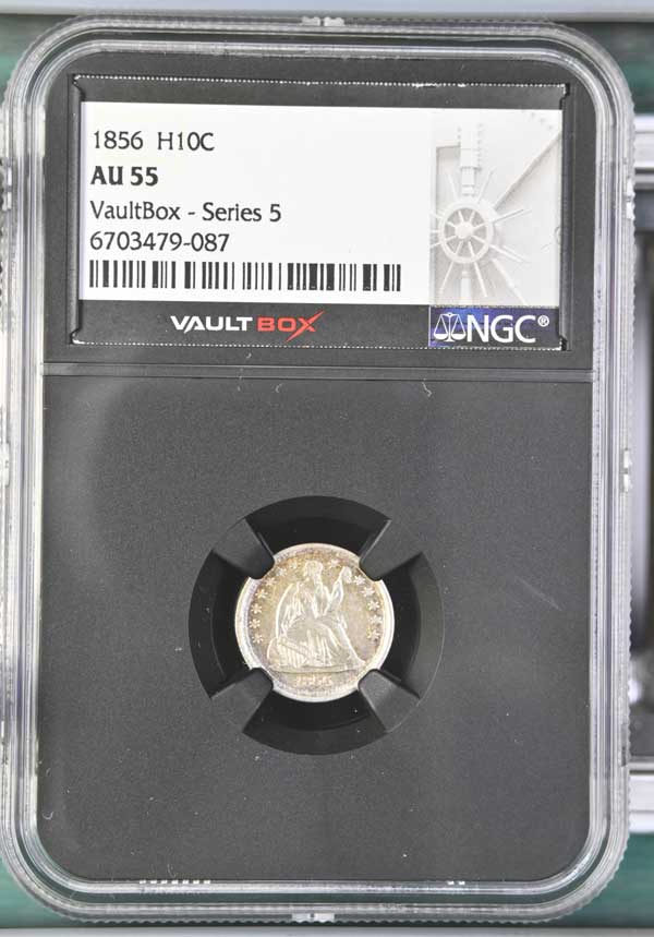 1856 Seated Liberty Half Dime NGC AU55 - Series 5