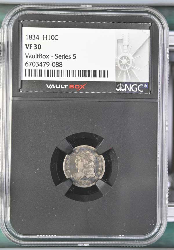 1834 Capped Bust Half Dime NGC VF30 - Series 5