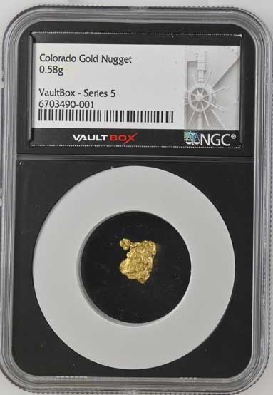 0.58 Gram Colorado Gold Nugget NGC Certified - Series 5
