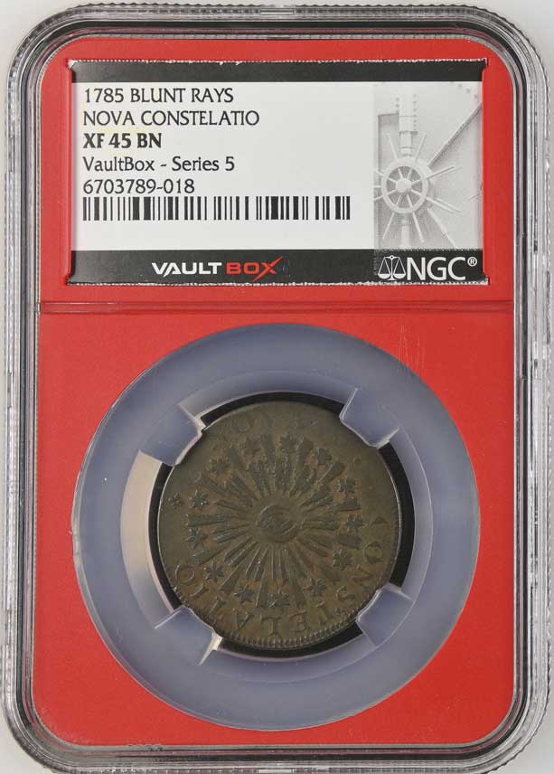 1785 Blunt Rays Nova Costelatio Colonial NGC XF45BN - Series 5 FRONT