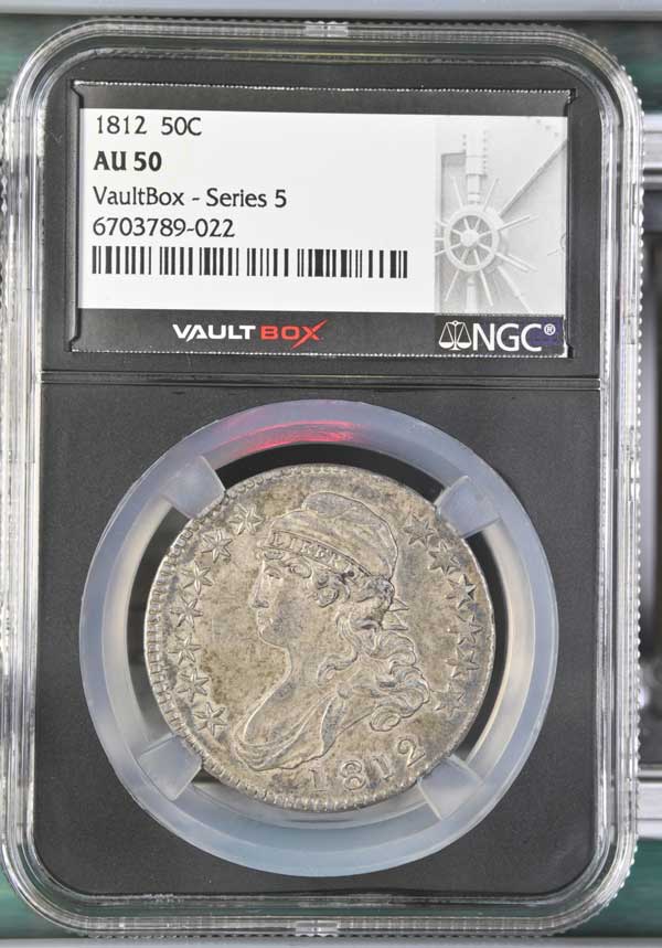 1812 Capped Bust Half Dollar NGC AU50 - Series 5
