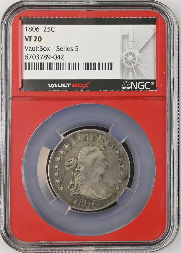1806 Draped Bust Quarter NGC VF20 - Series 5