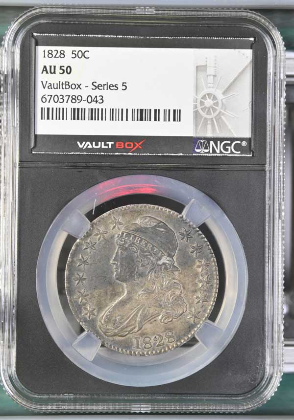 1828 Capped Bust Half Dollar NGC AU50 - Series 5