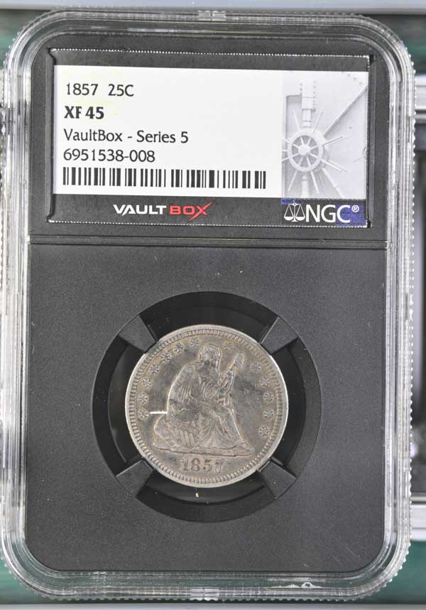 1857 Seated Liberty Quarter NGC XF45 - Series 5