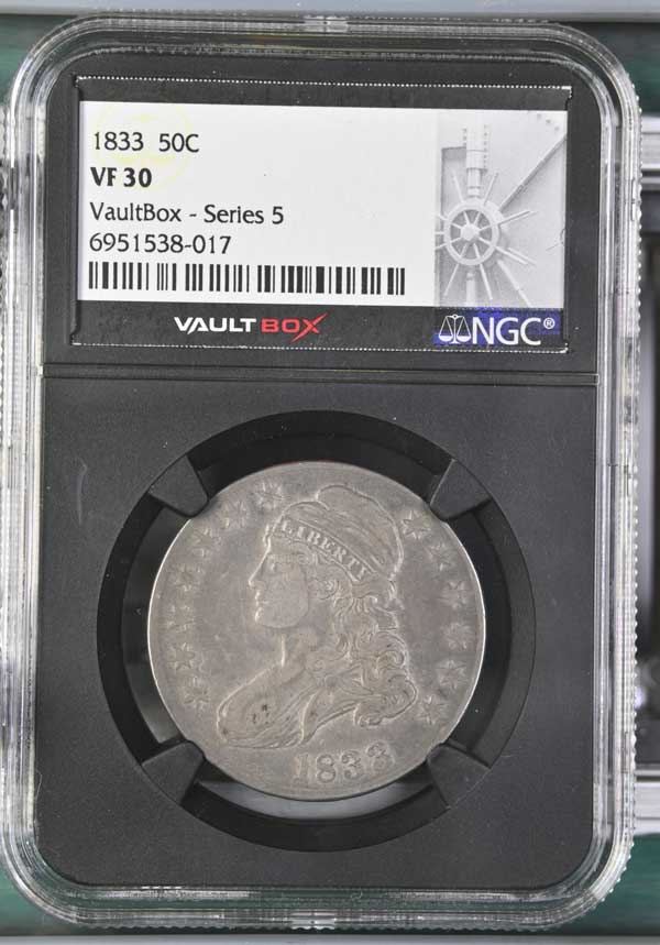 1833 Capped Bust Half Dollar NGC VF30 - Series 5