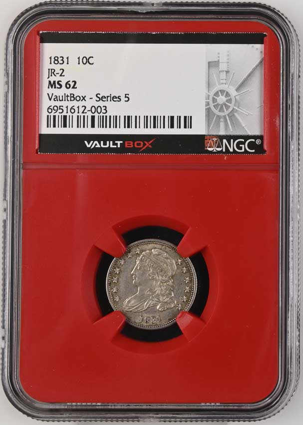 1831 JR-2 Capped Bust Dime NGC MS62 - Series 5