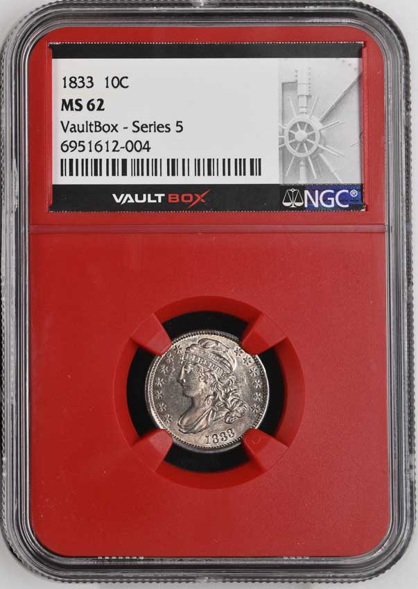 1833 Capped Bust Dime NGC MS62 - Series 5