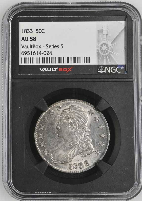 1833 Capped Bust Half Dollar NGC AU58 - Series 5