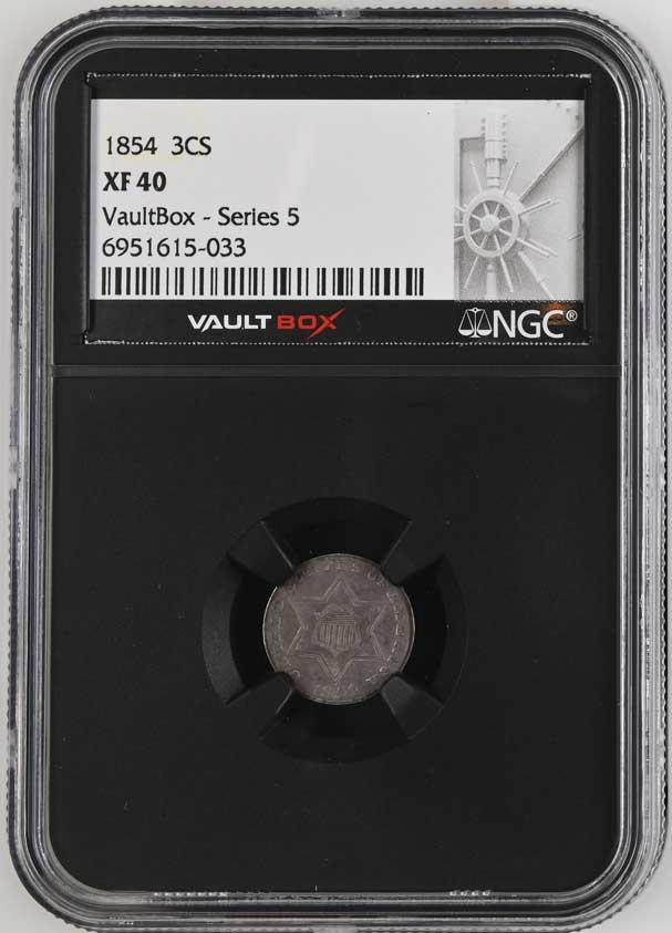1854 Three Cent Silver NGC XF40 - Series 5