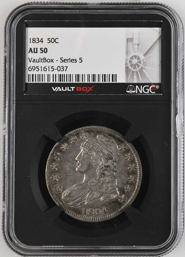 1834 Capped Bust Half Dollar NGC AU50 - Series 5