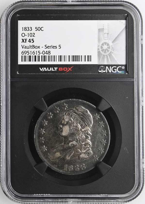 1833 O-102 Capped Bust Half Dollar NGC XF45 - Series 5