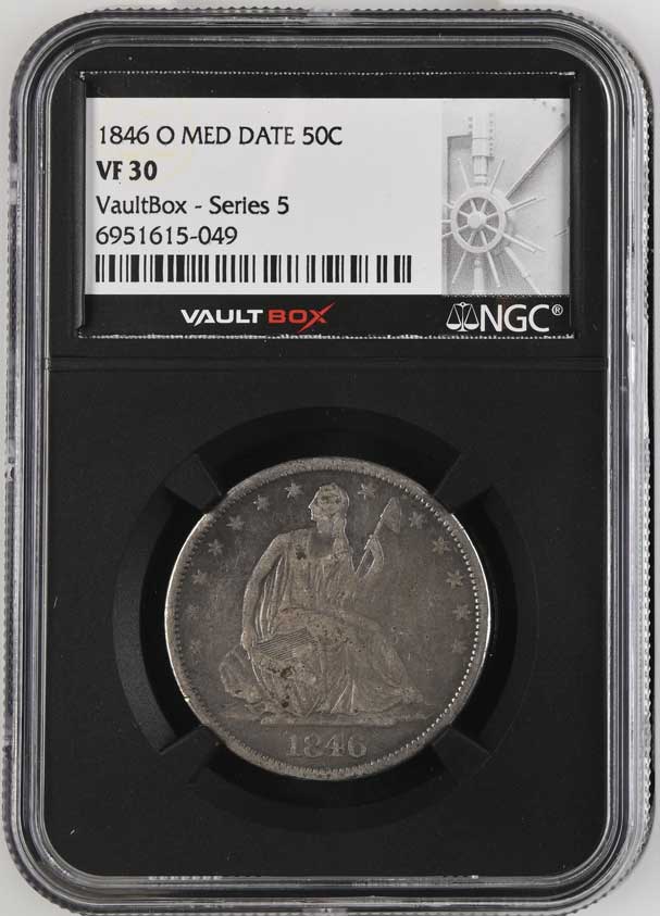 1846-O Medium Date Seated Liberty Half Dollar NGC VF30 - Series 5