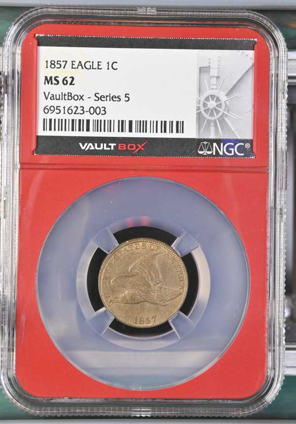 1857 Flying Eagle Cent NGC MS62 - Series 5