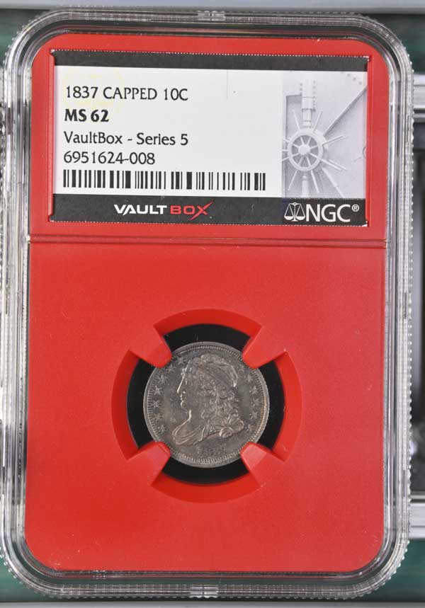 1837 Capped Bust Dime NGC MS62 - Series 5