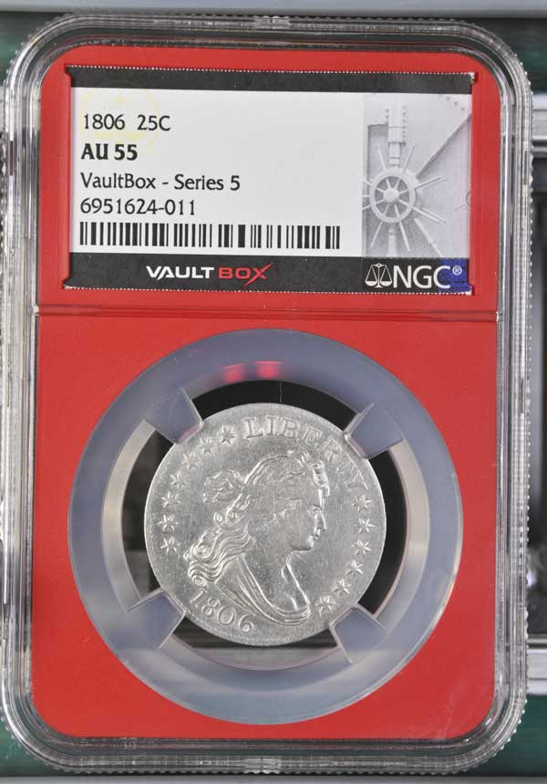 1806 Draped Bust Quarter NGC AU55 - Series 5