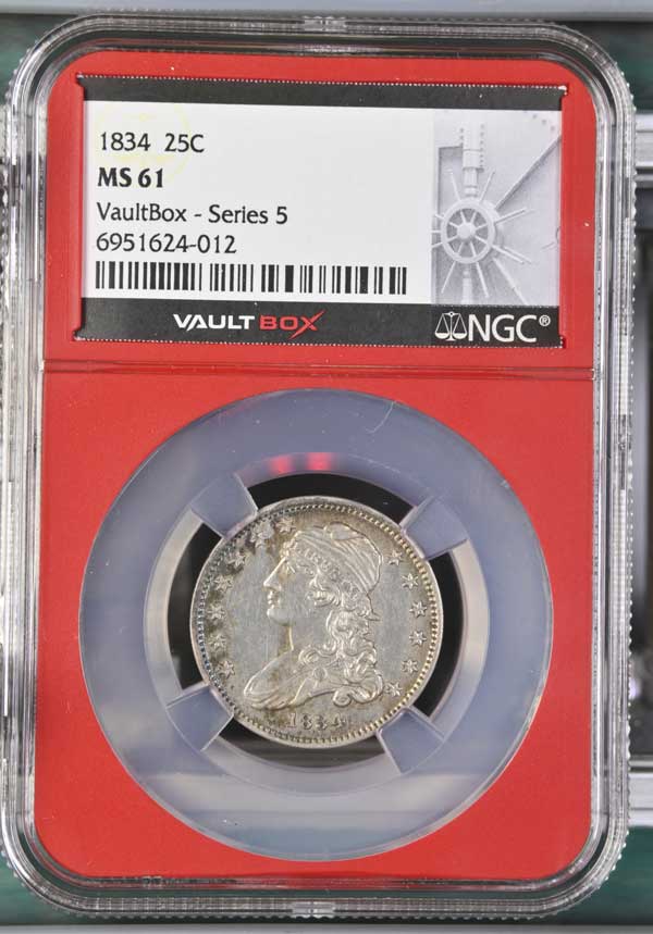 1834 Capped Bust Quarter NGC MS61 - Series 5