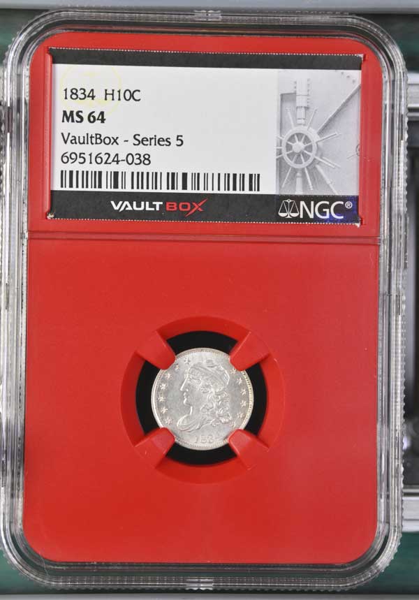 1834 Capped Bust Half Dime NGC MS64 - Series 5