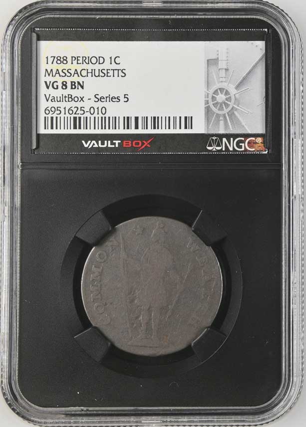 1788 Period Massachusetts Colonial Cent NGC VG8BN - Series 5