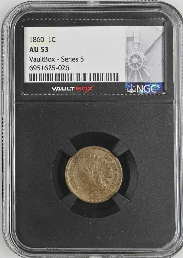 1860 Indian Head Cent NGC AU53 - Series 5