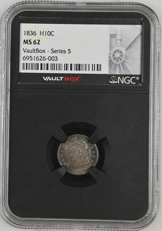 1836 Capped Bust Half Dime NGC MS62 - Series 5