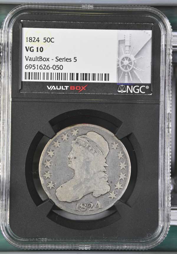 1824 Capped Bust Half Dollar NGC VG10 - Series 5