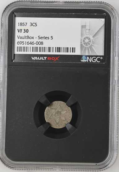 1857 Three Cent Silver NGC VF30 - Series 5