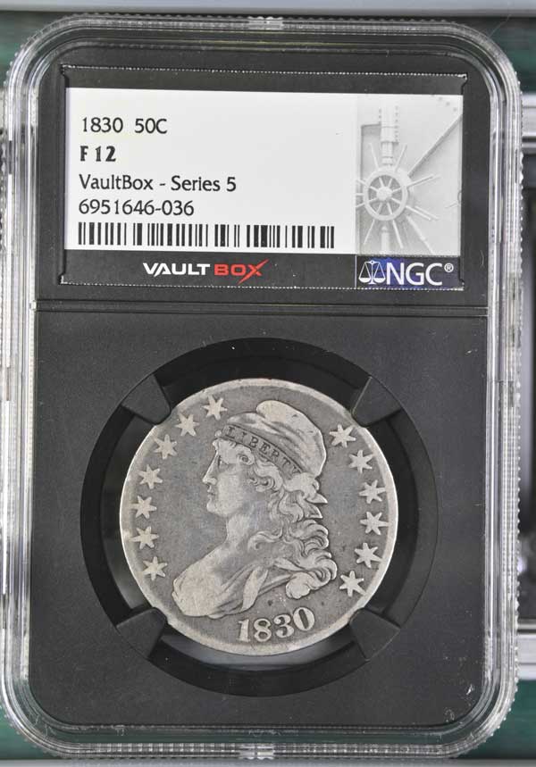 1830 Capped Bust Half Dollar NGC F12 - Series 5