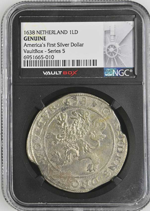 1638 Netherland Lion Dollar 'America's First Silver Dollar' NGC Genuine - Series 5