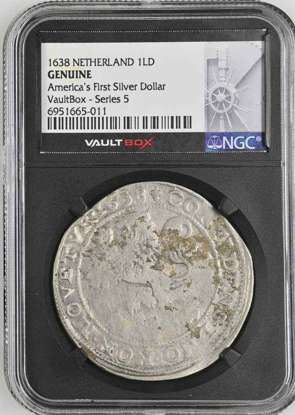 1638 Netherland Lion Dollar 'America's First Silver Dollar' NGC Genuine - Series 5