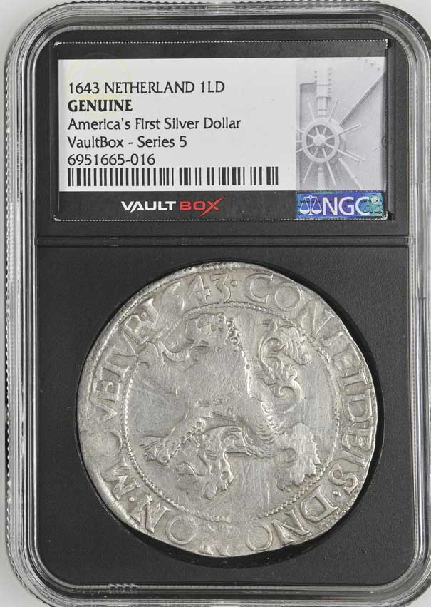 1643 Netherland Lion Dollar 'America's First Silver Dollar' NGC Genuine - Series 5
