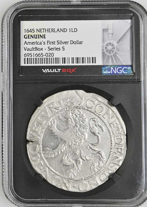 1645 Netherland Lion Dollar 'America's First Silver Dollar' NGC Genuine - Series 5