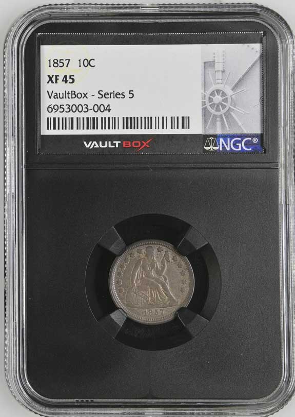 1857 Seated Liberty Dime NGC XF45 - Series 5